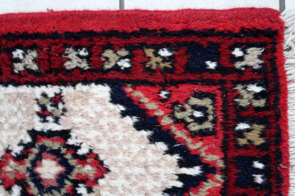 Handmade Vintage Persian Hamadan Mat 1.3'x1.9', 40cmx59cm 1970s