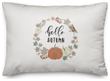 Hello Autumn White 14x20 Spun Poly Pillow