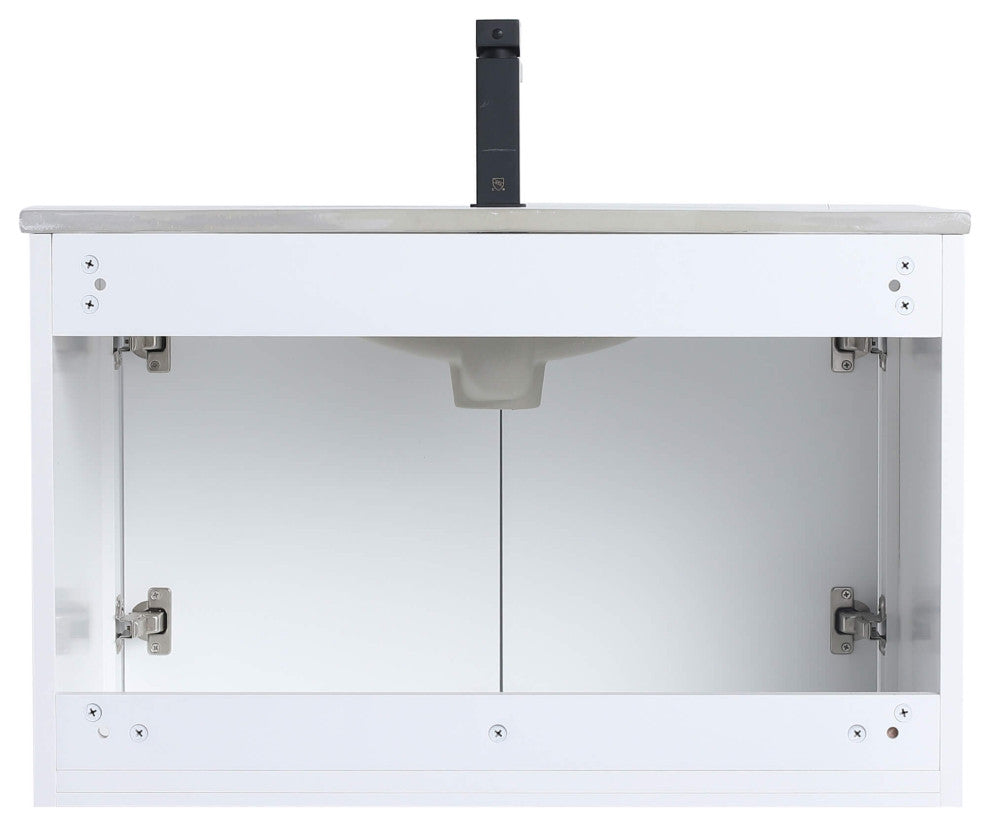 Fine Fixtures Kingsford Vanity Sink Included, White, 30", Doors