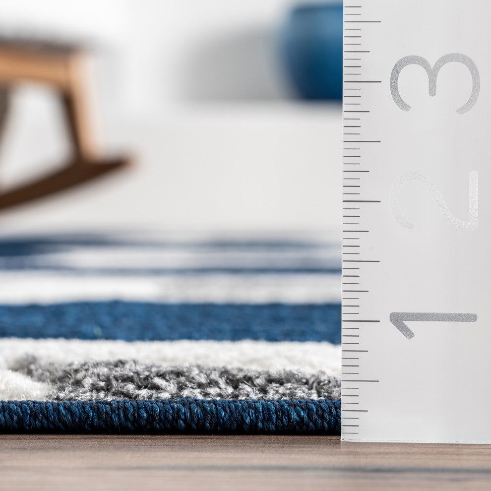 Nuloom Hand-Tufted Gabriela Area Rug, Navy 3'x5'