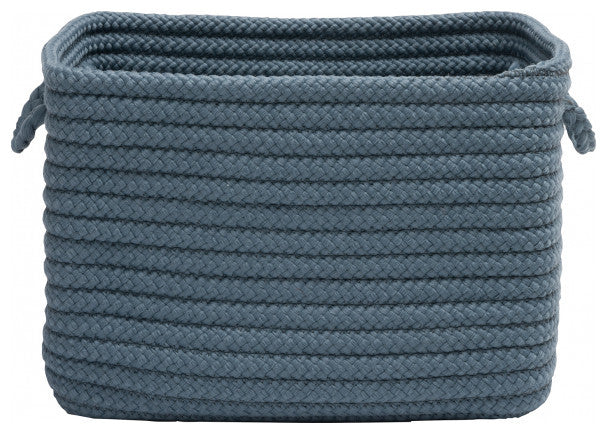 Colonial Mills Basket Modern Farmhouse Home Antique Blue Rectangle