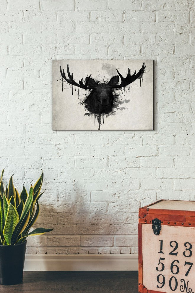 Cortesi Home "Moose" by Nicklas Gustafsson, Giclee Canvas Wall Art, 18"x26"