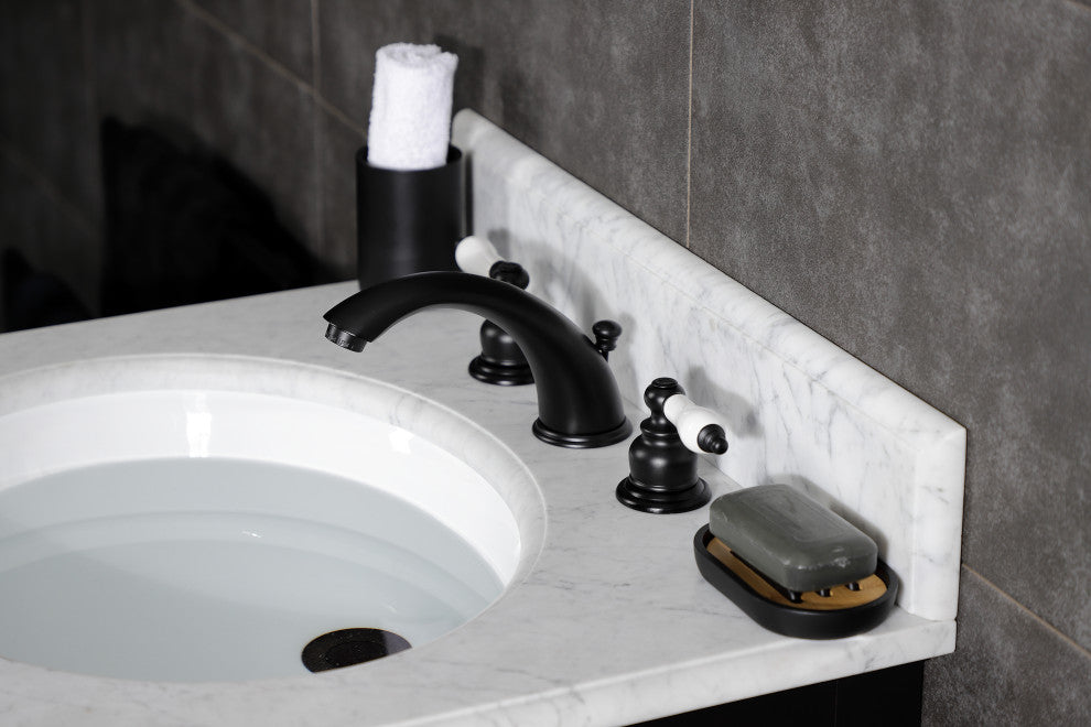 Kingston Brass KB970B Widespread Bathroom Faucet, Retail Pop-Up