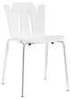 Modern White Flare Dining Side Chair
