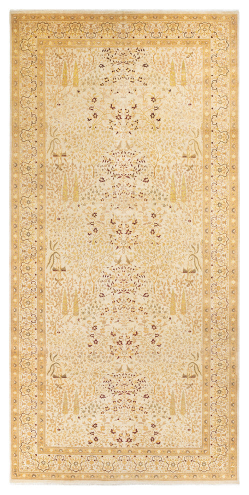 Mogul, One-of-a-Kind Hand-Knotted Area Rug Ivory, 8'1"x17'0"