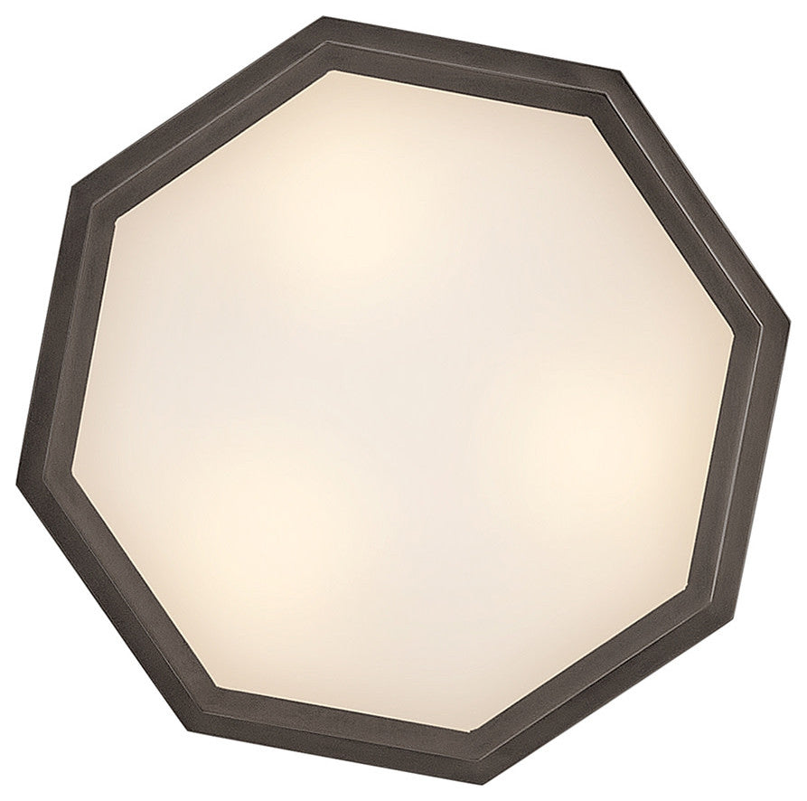 Hinkley Facet Medium Flush Mount, Black Oxide