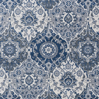 Newcomb Traditional Oriental Navy Rectangle Area Rug, 5'x7'