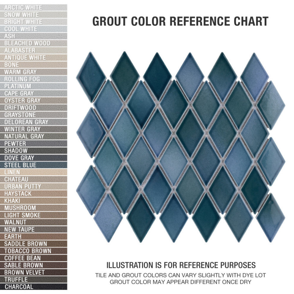 Hudson Kite Porcelain Mosaic Floor and Wall Tile, Aquamarine
