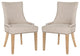 Safavieh Lester Dining Chairs, Set of 2, Gray, Fabric, White Washed