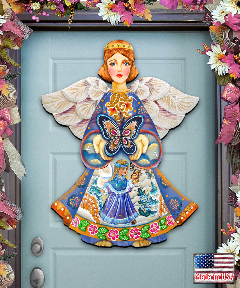 Butterfly Spring Angel Door Hanger