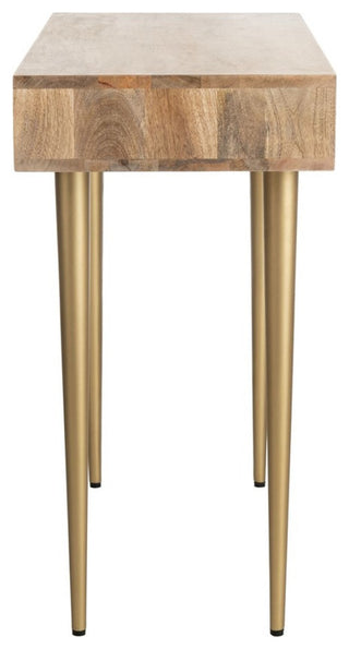 Safavieh Leni Desk, Natural/Brass
