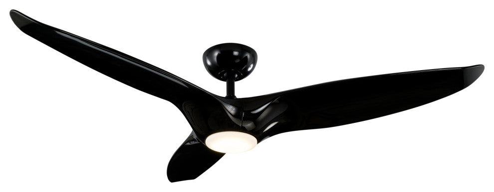 Morpheus III 60" Indoor/Outdoor Smart Ceiling Fan, Gloss Black, 3500K Light Kit