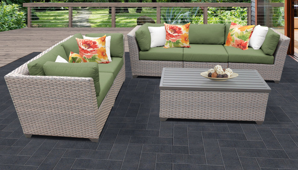 Florence 6 Piece Outdoor Wicker Patio Furniture Set 06p