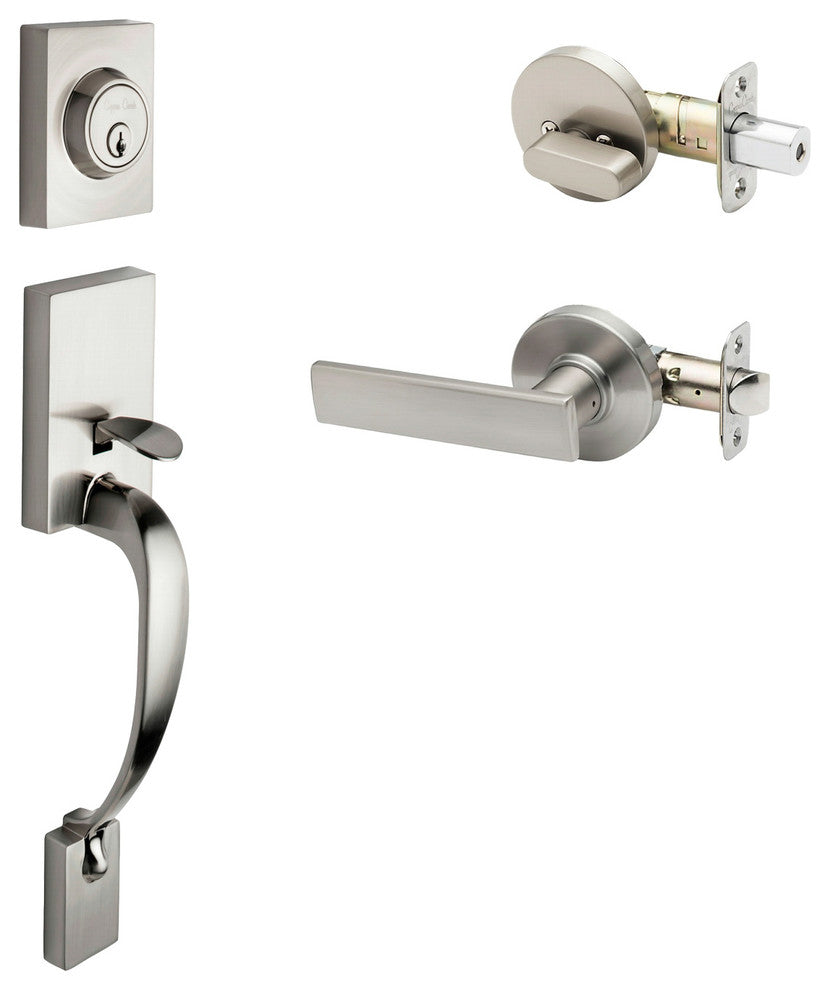 Active Handle Set, Remi Lever Interior Trim, Satin Stainless