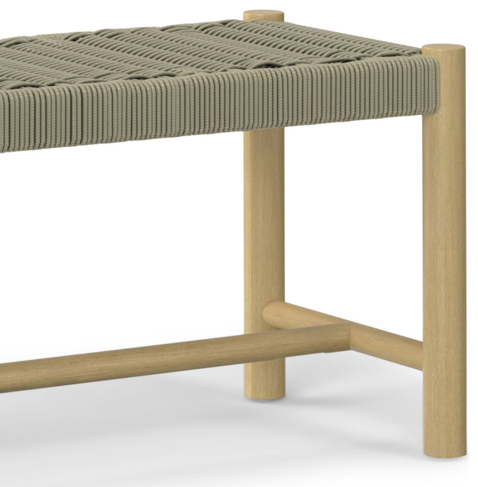 Dahlia Outdoor Indoor Bench, Natural Taupe