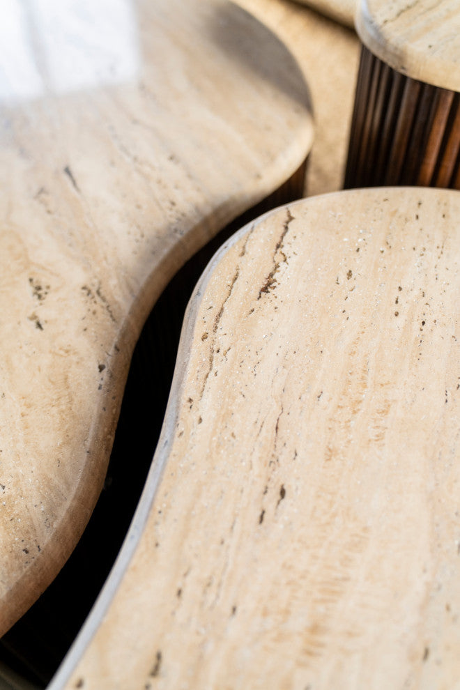 Organic Travertine Coffee Table | Eleonora Mari, Medium