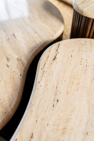 Organic Travertine Coffee Table | Eleonora Mari, Medium