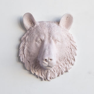 Faux Mini  Small Bear Wall Decor, Light Pink