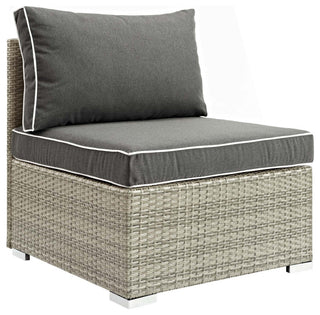 Light Gray Charcoal Repose 6 Piece Outdoor Patio Sectional Set