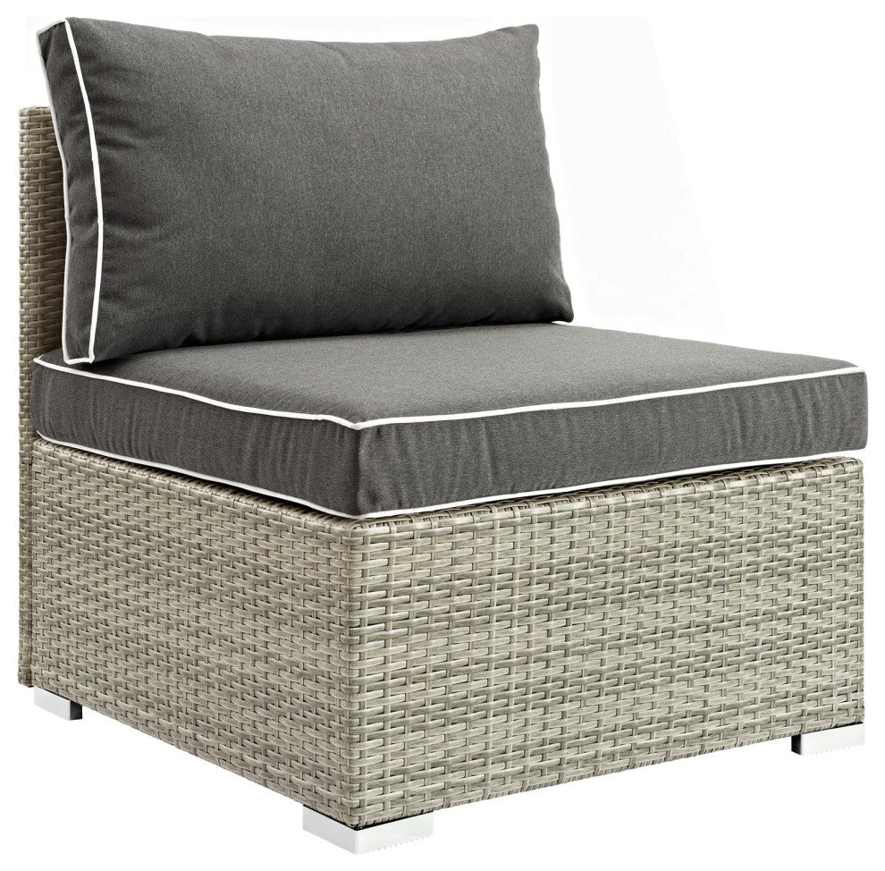 Light Gray Charcoal Repose 6 Piece Outdoor Patio Sectional Set