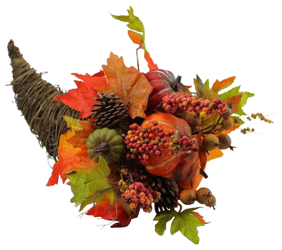 16" Autumn Harvest Leaf Grapevine Thanksgiving Decor