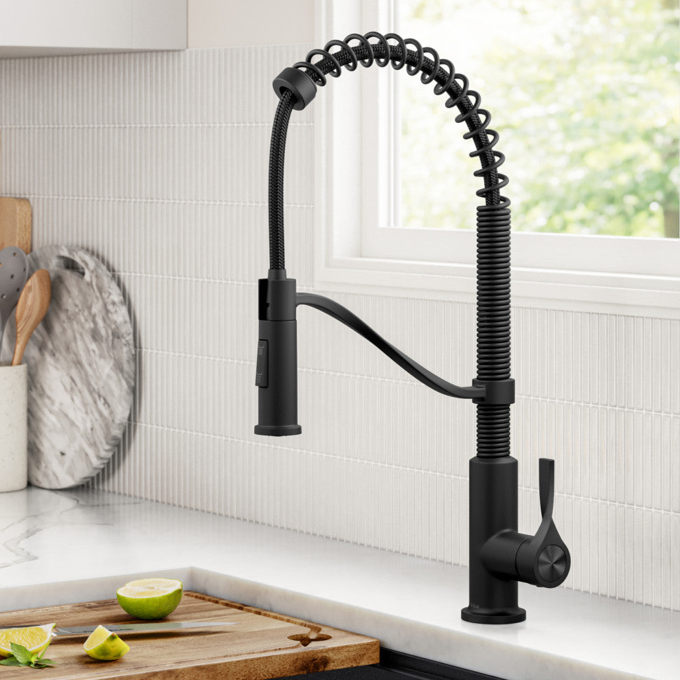 KRAUS Torak Commercial Style 2-Function 1-Handle Pull Down Kitchen Faucet MB
