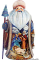 Magic Night Father Frost Santa, Woodcarved Figurine