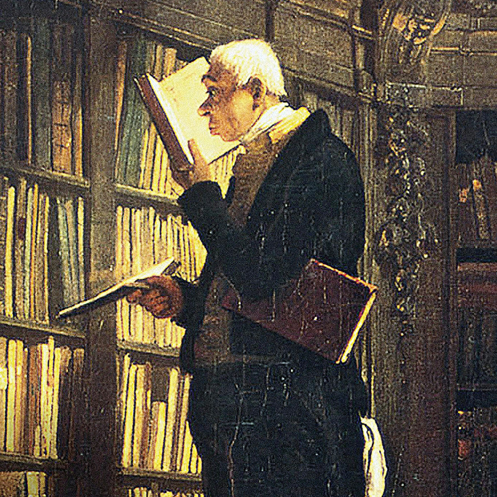 "The Bookworm 1850" Stretched Canvas Replica, 20"x31"