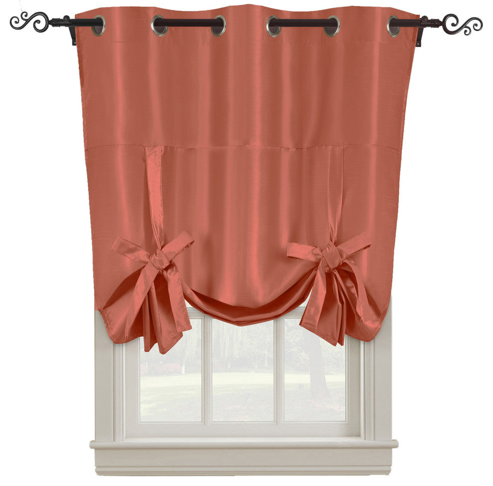 Soho Triple-Pass Single Blackout Curtain, Coral, 42"x63"