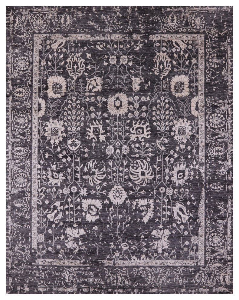 Wool and Silk Persian Handmade Rug 8' 1" X 10' 3" Q9116