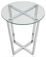 Mango Steam Metro Coffee and End Table, Chrome, End Table
