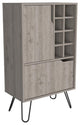 DEPOT E-SHOP Zamna L Bar Single Door Cabinet, Eight Wine Cubbies