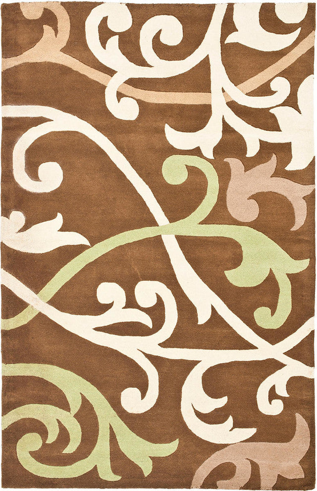 Safavieh Soho Soh256A Rug, Brown/Multi, 3'6"x5'6"