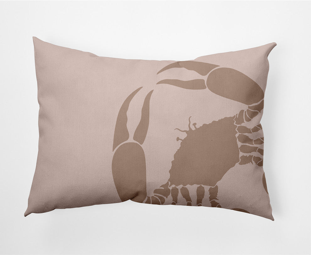 14x20" Crab Dip Nautical Decorative Indoor Pillow, Mauve