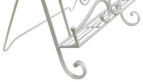 Metal Swirls Cookbook Stand, White
