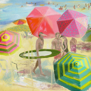 "Surfer Dudes" Painting Print on Wrapped Canvas, 40"x40"