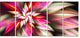 Exotic Red Fractal Spiral Flower, Abstract Canvas Art Print, 60"x28", 5 Panels