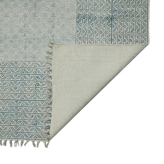 DUNE Estra Area Rug, Blue, 3' x 5', Bordered