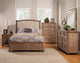 Melbourne Queen Sleigh Bed With Upholstered Headboard, French Truffle
