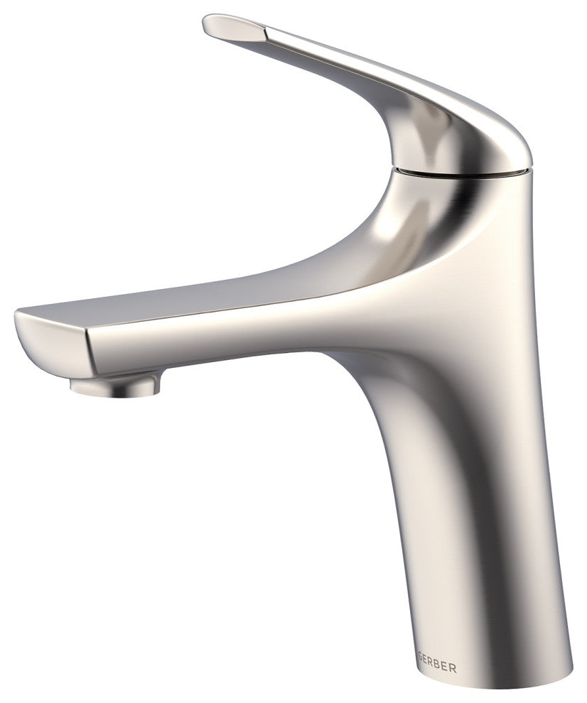 Lemora Single Handle Lavatory Faucet w/ Metal Touch-Down Drain Chrome, Brushed Nickel