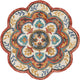 Red Blossoms Area Rug, 4' Round