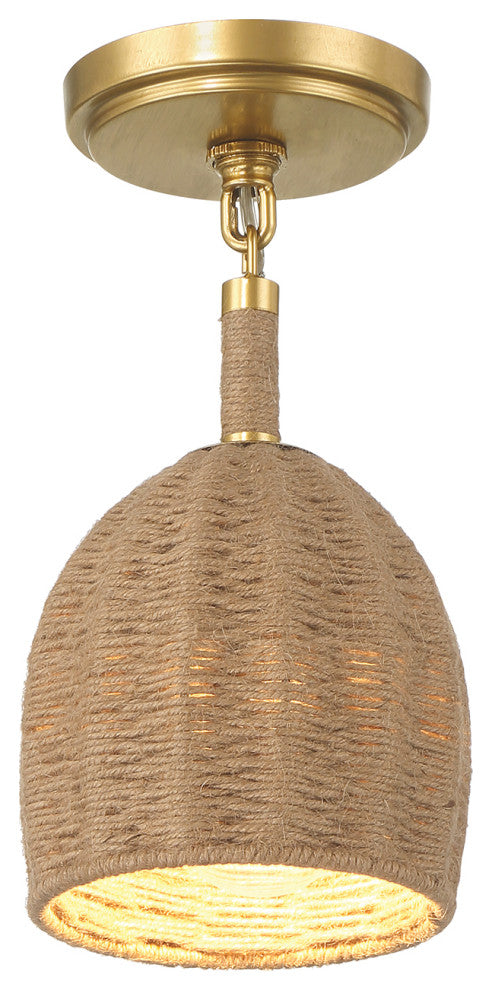 CRYSTORAMA JAC-10502-SG_CEILING Jace 1 Light Soft Gold Semi Flush