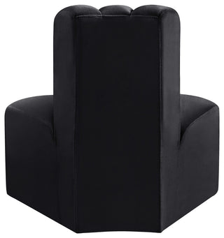 Arc Upholstered Modular Component, Black, 1-Piece: Reverse Corner, Velvet