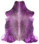 6' 10" X 6' 5" Pink Metallic Cowhide Rug C2134