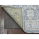 Gray Pure Wool Natural Dyes Hand Knotted Stone Wash Peshawar Rug, 3'0"x4'10"