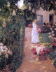 Frederick Childe Hassam Gathering Flowers in a French Garden Wall Decal