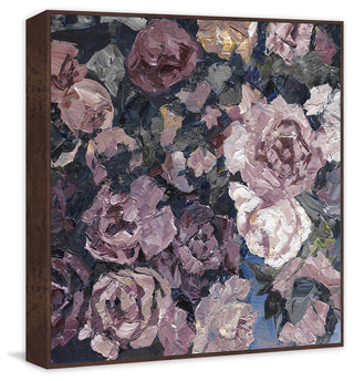 "Taupe Floral" Floater Framed Painting Print on Canvas, 24"x24"