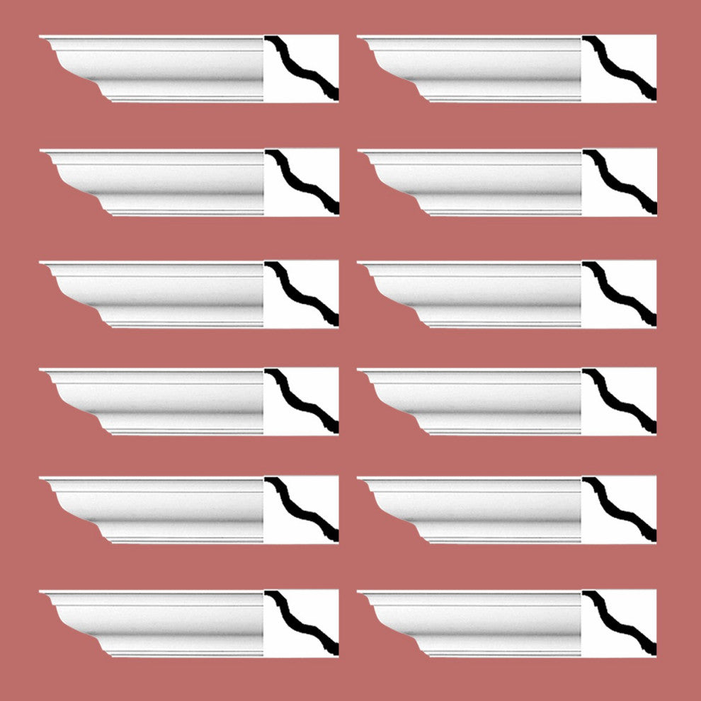 Cornice White Urethane Kensinton Design 12 Pieces Totaling 1128" Length