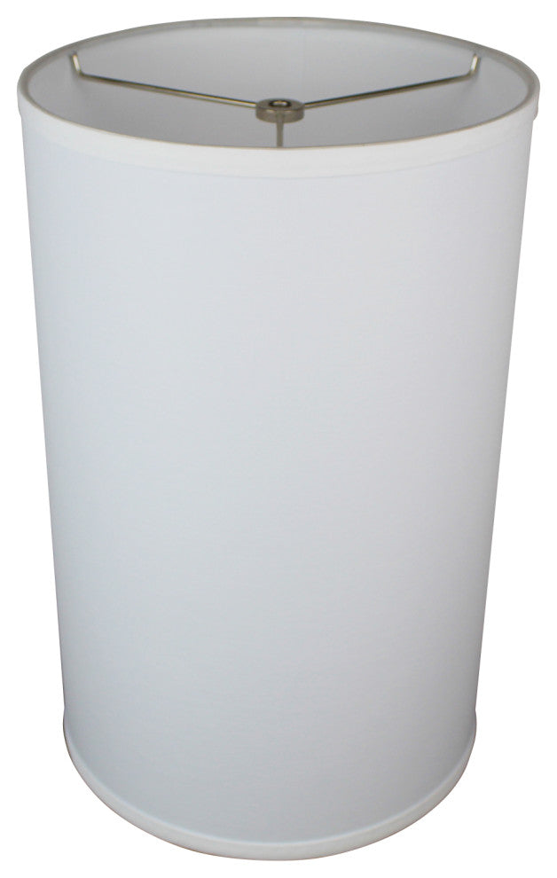 Fenchel Shades 10"x10"x16" Spider Attachment Drum Shade, Linen White