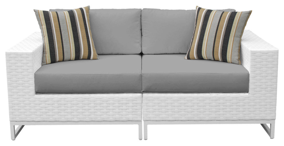 Miami 2 Piece Outdoor Wicker Patio Furniture Set 02a